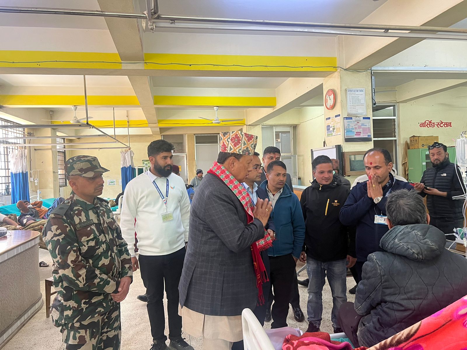 Monitoring of the hospital by the Honorable Minister of Health and Population Mohan Bahadur Basnet